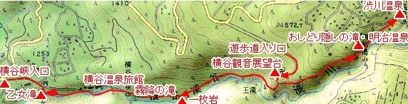横谷峡散策マップ